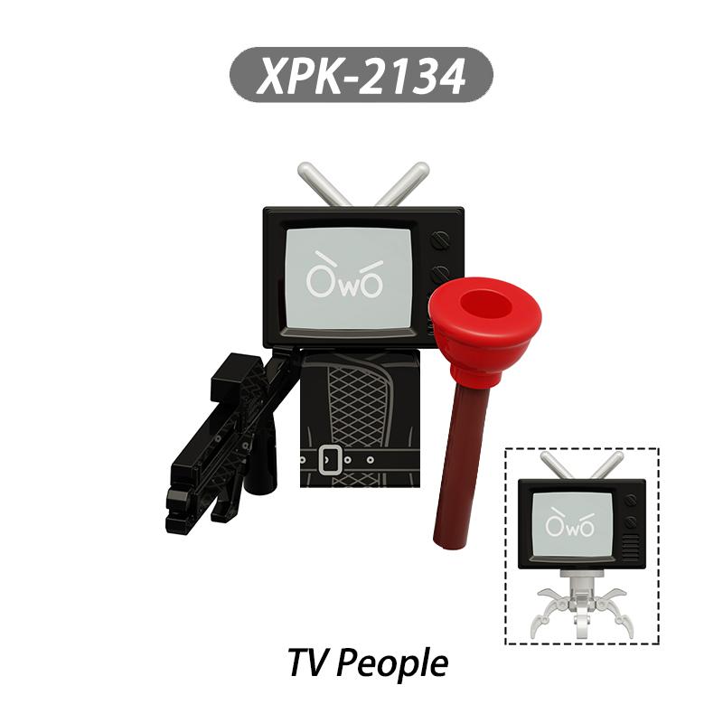 MOC Skibidi Toilet Man Vs Monitor Building Blocks The Audio and Camera Man Toys For Children Christmas Birthday Gift