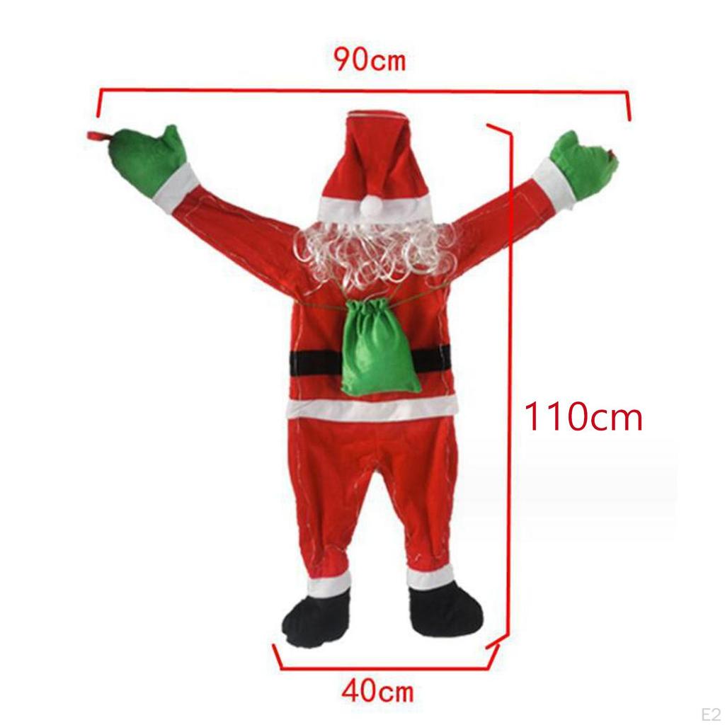 LED Santa Claus Christmas Decoration Hanging Light Statue Ornament for