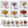 6PCS Cleaning Dishcloths Reusable Kitchen Dish Towels Absorbent Arrange Flower Pattern Dishcloth Lint Free Cloth Washable Duster Rags Tea Towels