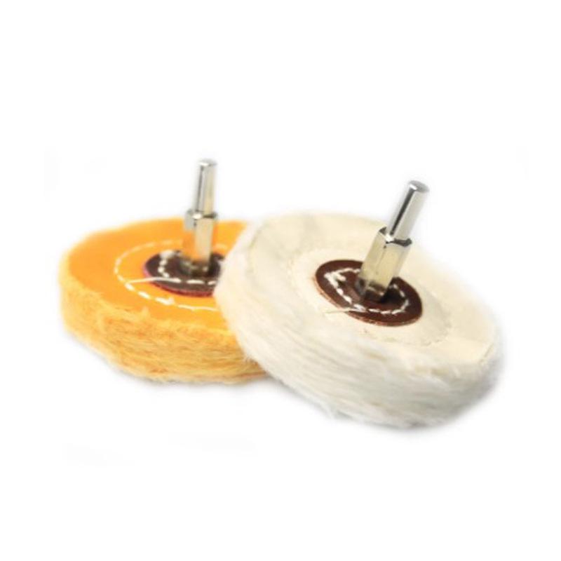 Thickened Velvet Cotton Jewelry Polishing Wheel with 6mm Handle