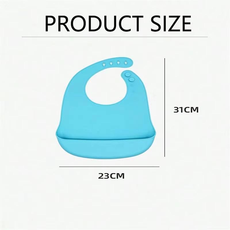 Waterproof Baby Bibs Baby Stuff Cute Cartoon Animal Printed Kids Bib Girl Boy Adjustable Soft Silicone Bib Baby Feeding Stuff