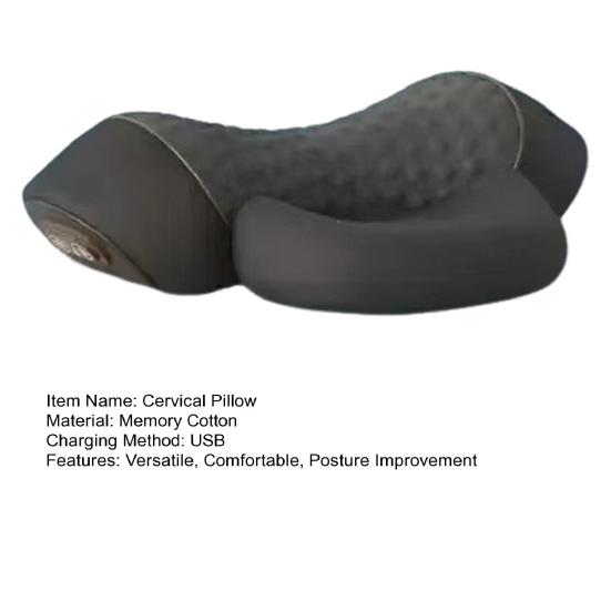 Cervical Pillow Deep Tissue Relief Neck Massager 3-in-1 Electric Heating Massage Pillow for Posture Correction