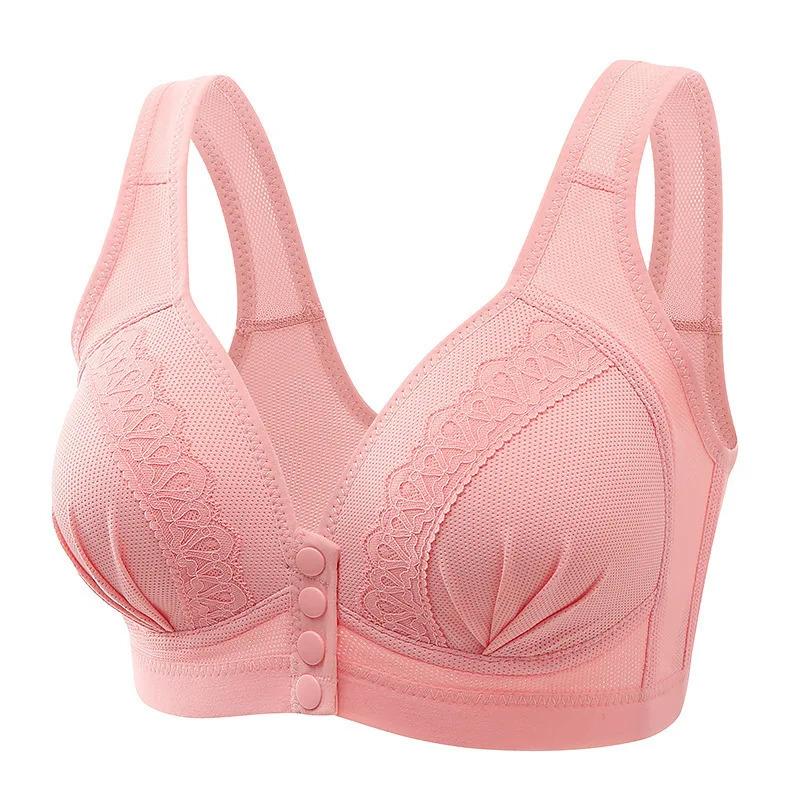 Seksi Ön Kapanış Sutyen Kadın Ön Sabitleme Sütyen Kablosuz Sütyen Kadınlar için Push Up Lingerie Artı Boyutu Sütyen Hiçbir Çelik Halka Sutyen