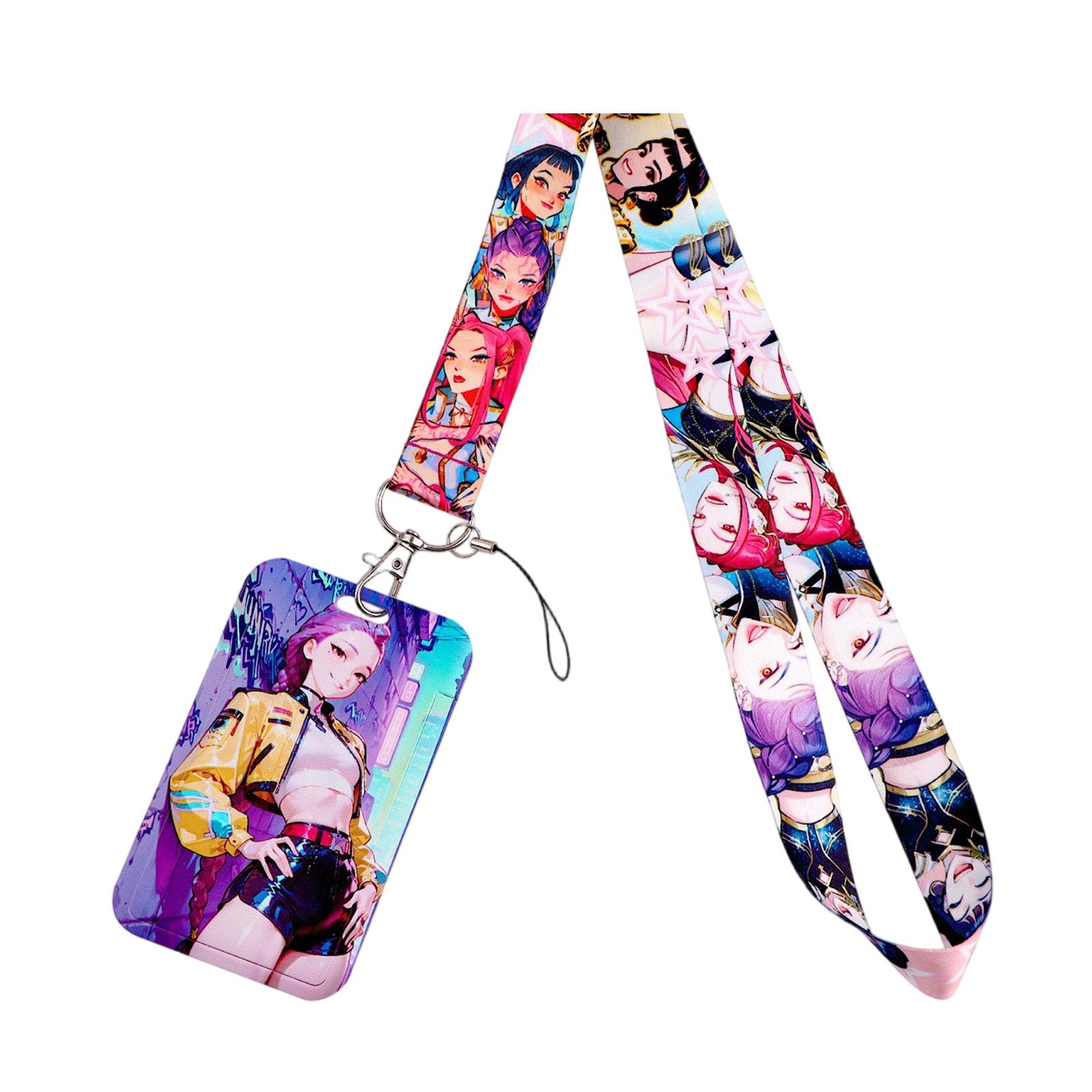 

Ремешок для мобильного телефона для женской группы, держатель для карт, проездной, студенческий билет, рабочий пропуск, жесткий защитный держатель для карт. One Size