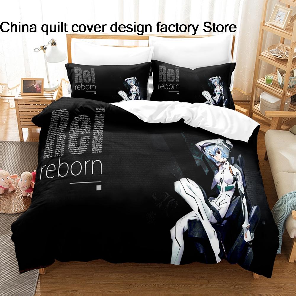 3Pcs Katekyo Hitman Reborn Anime Bedding Set 3D Print Tsunayoshi Sawada Duvet Cover Pillowcases for Teens Fans Room Decor Gift