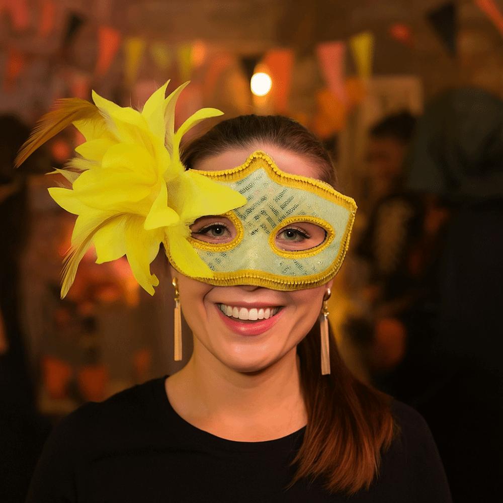 Feather Flower Mask Plastic Masquerade Mask Halloween Party Mask  Halloween Party