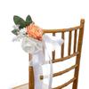 Artificial Chair Back Flower 43x13cm Silk Rose Flower Wedding Aisle Chair Decoration