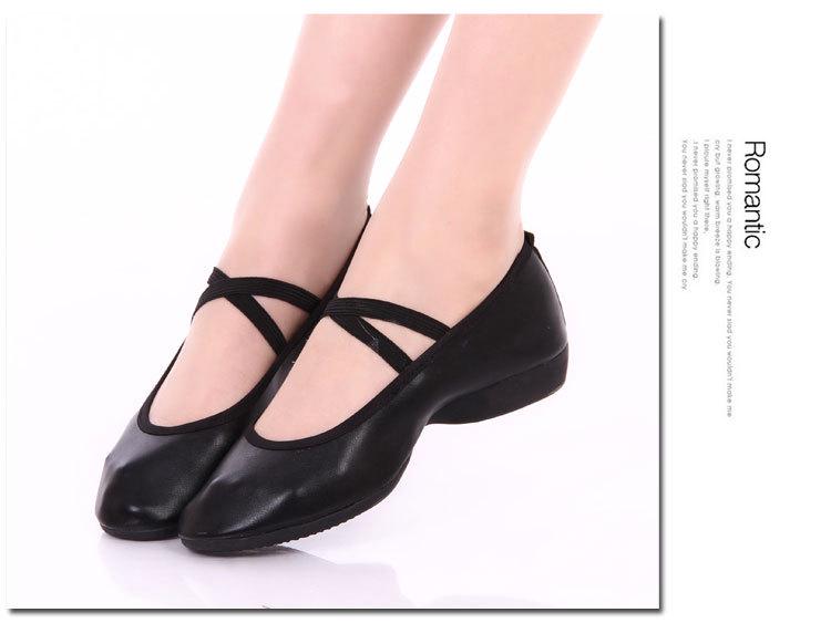 2023 Cross-Border Soft Sole Square Dance Ballet Practice Shoes, Flat Heel, Adult