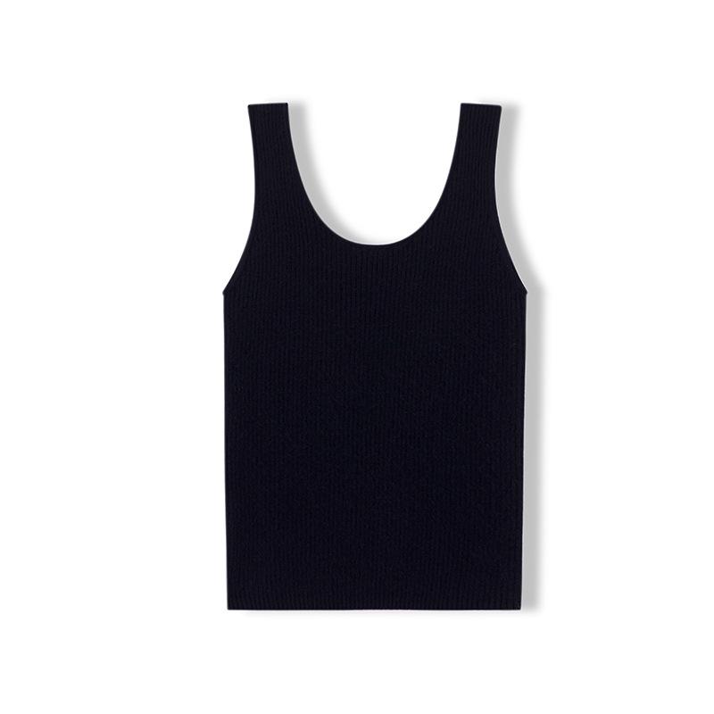 Damen Slim Fit Kaschmir-Camisole - Schmeichelhaftes ärmelloses Strickoberteil