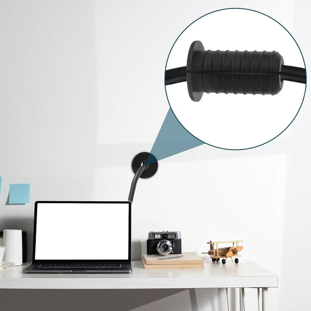 4pcs Silicone Wall Grommets Non-slip Threaded Wall Hole Cover Wall Mount Cable Grommets for Starlink Wall Cable Management