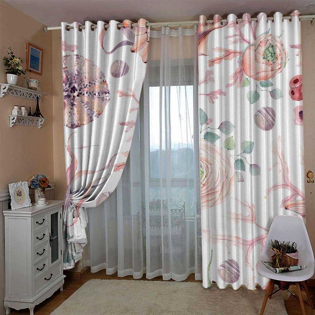 Floral Floral Printing And Painting Series High Density Blackout Curtain 3D Digital Printing