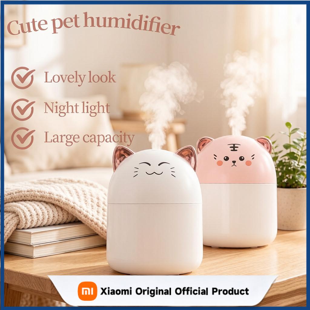 Xiaomi Umidificator drăguț pentru animale de companie, mini birou, birou, aer condiționat, umidificare a aerului în cameră, umidificare usb pentru uz casnic mic, spray de ceață grea