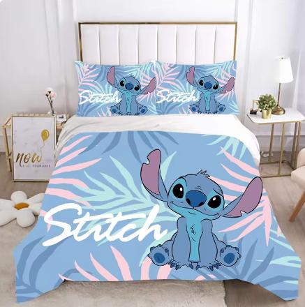 Stitch 3-Piece 1 Quilt Cover One Piece Bedding Set Comforte Luxus Exquisite Birthday Gift 100% Polyester Home Decor