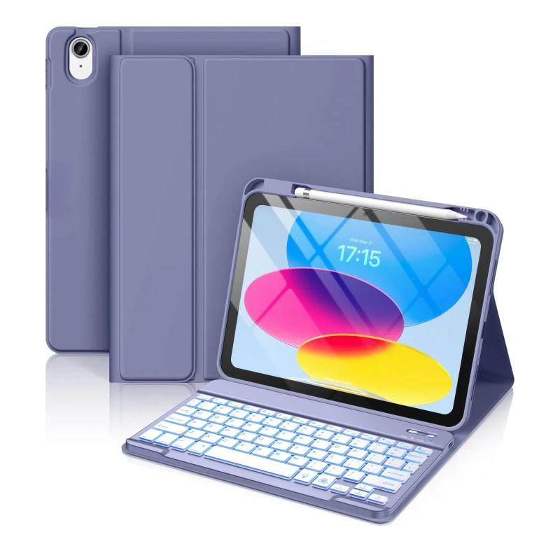 IPad Air 4/5 10.9 Inch Bluetooth Keyboard Case With Pen Slot TPU Cover Stand Sleep Function Anti-Shock