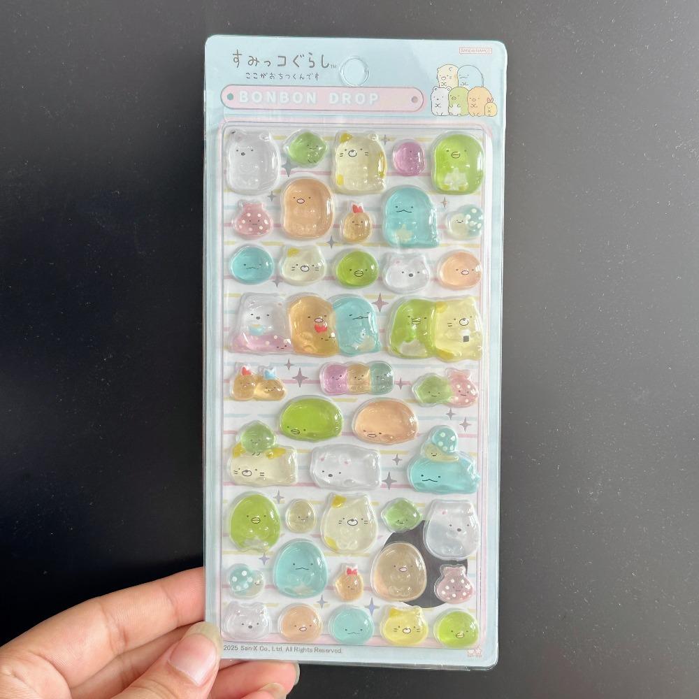 Mini Japanese Style New Cartoon 3D Drop Relief Stickers Scrapbooking Diy Journaling Stationery Diary Decor School Cute Stickers