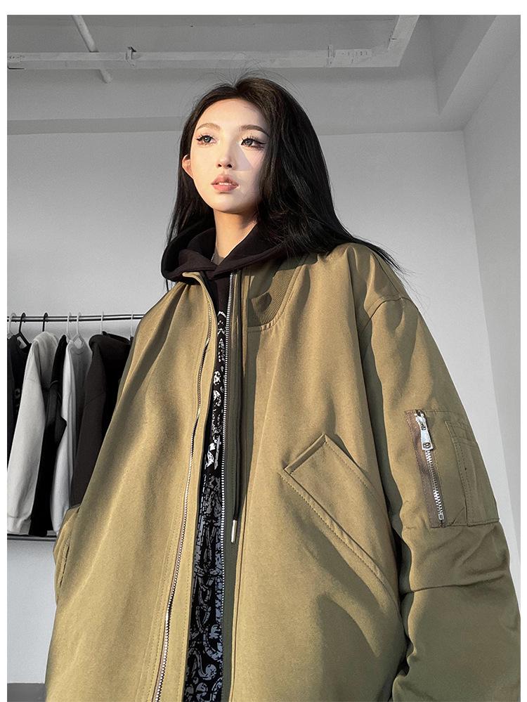 American High Street Bomber Baseball Jacket - 2024 Casual Autumn/Spring Trend