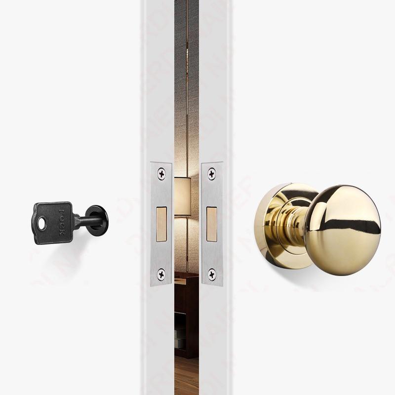 Serratura per Porta Nascosta Senza Chiave/Foro Chiave Set Maniglia per Porta Privacy in Lega di Zinco Maniglia per Porta Scorrevole Invisibile Serratura Meccanica