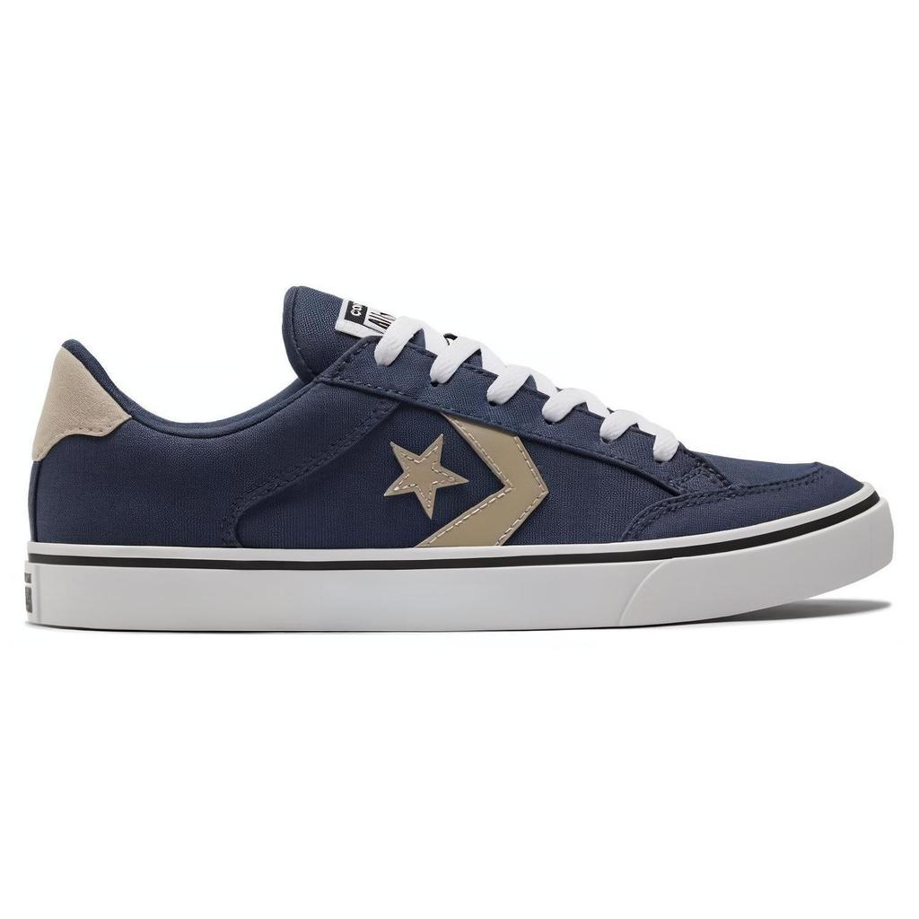Converse Zapatillas de Skate Unisex All Star Tobin Cuero Patchwork Vintage Antideslizantes Duraderas Caña Baja Azul Marrón A02850C