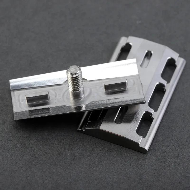 Yaqi SLOPE 316 Stainless Steel Slant Safety Razor Head with A 0.90mm Blade Gap Razor Head's 43mm Length and 24.6mm Width