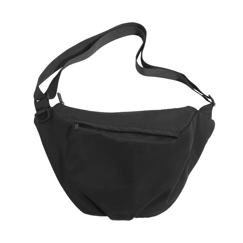 Borsa a tracolla minimalista con tracolla regolabile e tasca anteriore con zip