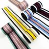 40mm Striped Ribbons Rainbow Color Bands Nylon Colorful Elastic Band Webbing Waistband Stretchy Tape Clothing DIY Accessories