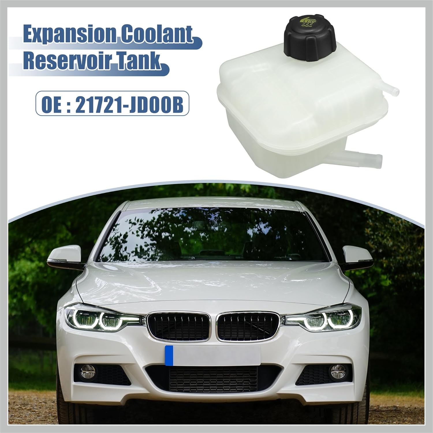 21721-JD00B Car Coolant Overflow Reservoir Expansion Tank for Nissan Qashqai Qashqai+2 J10 2007-2014 Replacement Car Parts