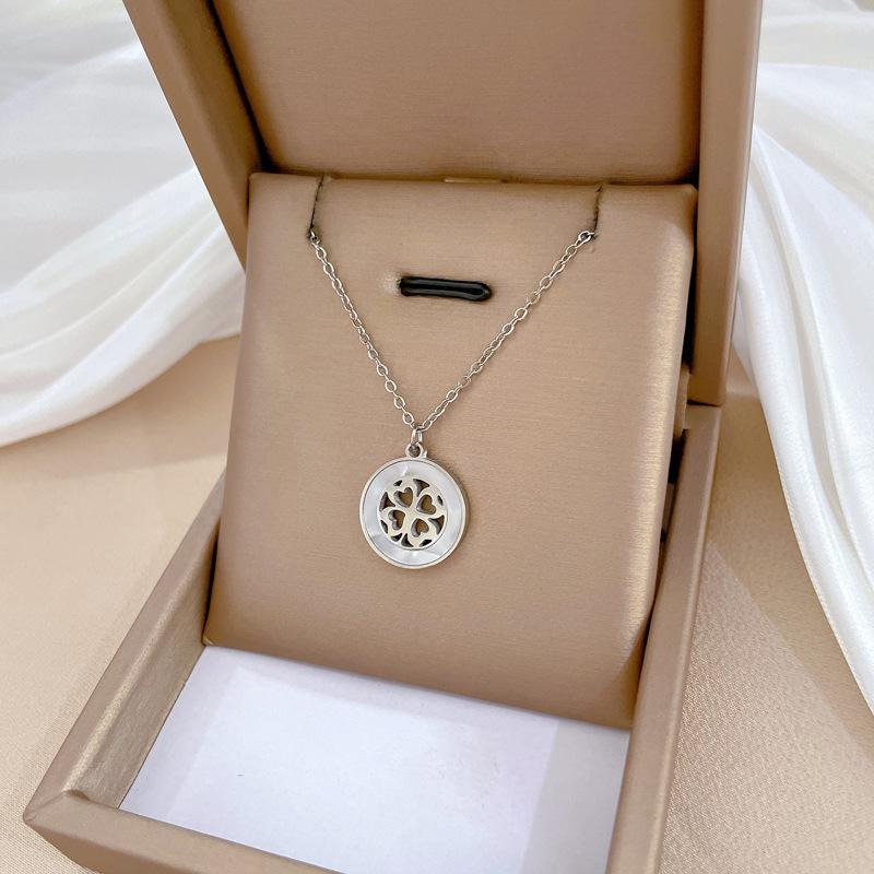 Geometric Planet Personality Minimalist Wind Furnace Real Gold Necklace Female Collarbone Chain