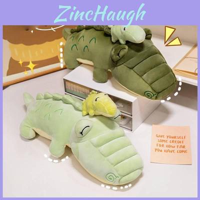 Adorable Plush Alligator Mother And Baby Pillow Toy With Soft Short Plush For Kids
