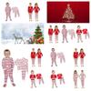 European And American Printed Christmas Home Clothing Suit For Parents And Children