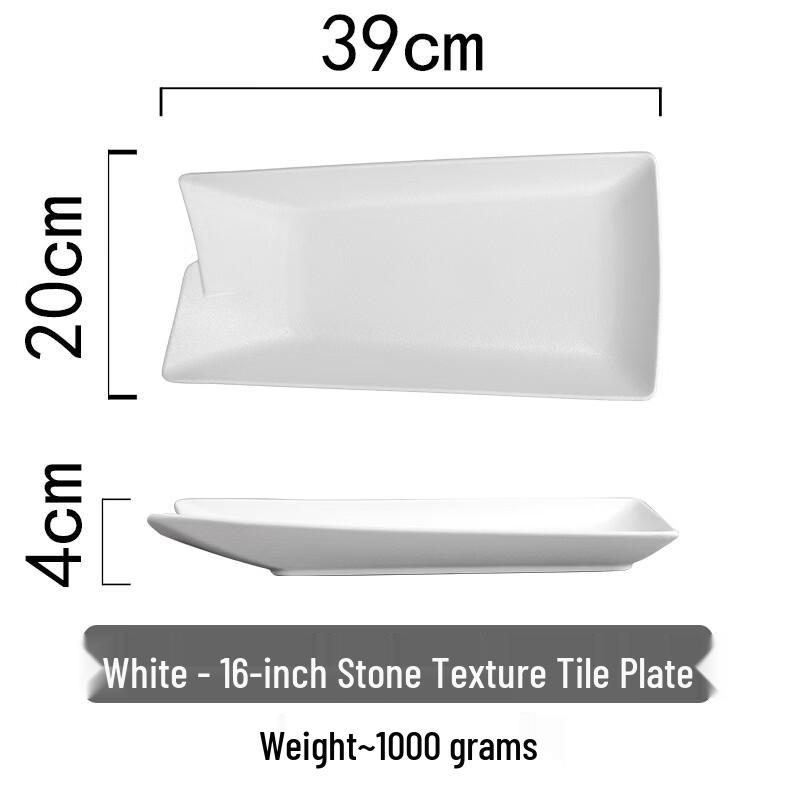 abay Japanese Style Rectangular Ceramic Serving Plate