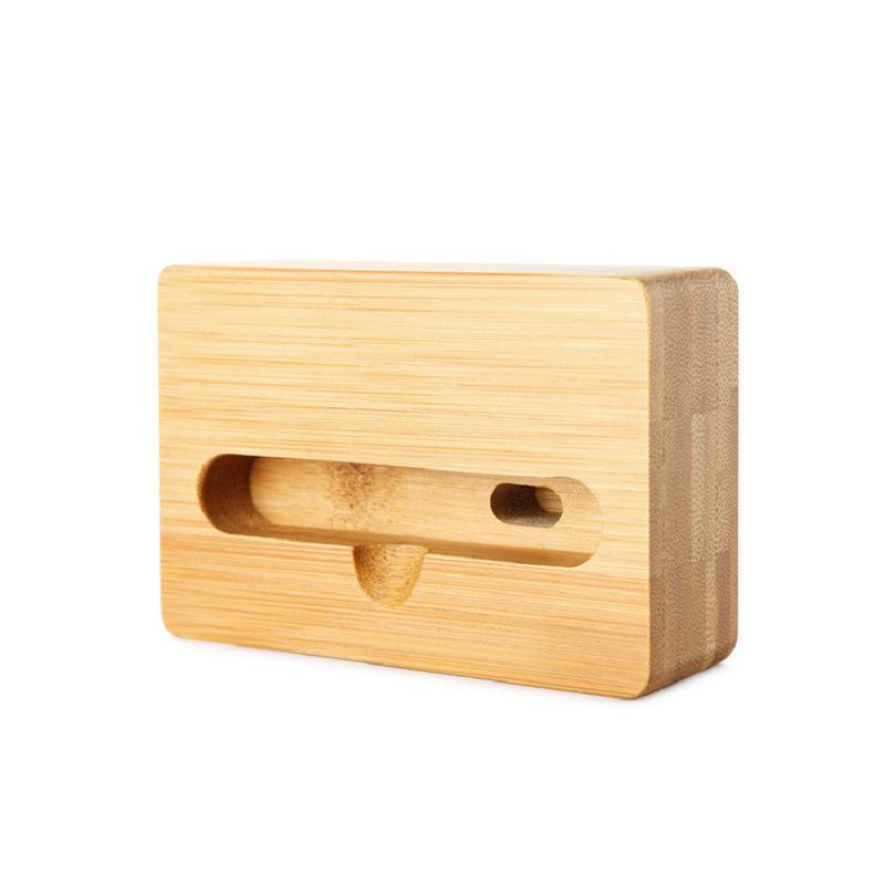 Bamboo Wood Phone Amplifier Stand: Universal Mobile and Tablet Holder