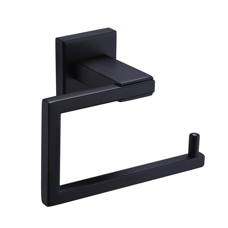 Soporte para papel higiénico de acero inoxidable, dispensador de papel cuadrado para baño