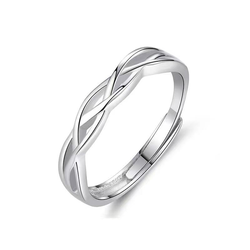 Moonlight Lover Moonstone Couple Rings: Fashionable Valentine's Day Open Adjustable Gift