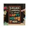 Retro 5 Uhr Metall Wandkunst Vintage Bar Dekor Schild