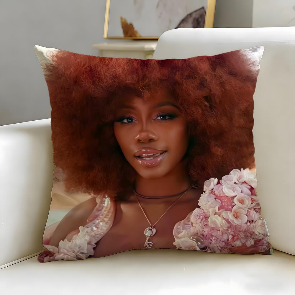 Popular Singer SZA Cushion Cover Soft & Easy-Wash Pillow Case – Versatile for Couch, Bed, Travel and Office