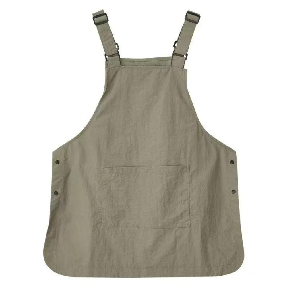 New Double-Sided Kitchen Apron Waterproof Adjustable Waist Apron Unisex Pure Color Chef Apron Household Kitchen