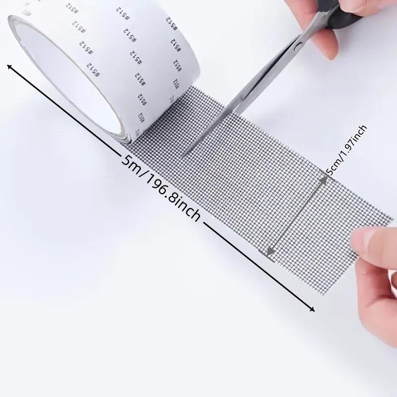 Selbstklebendes Reparaturband für Fenstergitter, Moskitonetz, zum Abdecken von Löchern, Netzaufkleber, Anti-Mücken-Band für Fenster und Türen