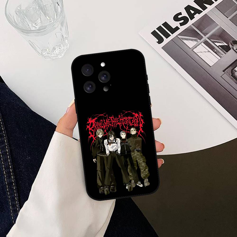 

B-BringS Me The HorizonS Bmth Phone Case For IPhone 1716 15 14 13 Pro Max 11 12 Mini X Xs XR Black Silicone Cover iPhone12mini