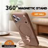 Liquid Silicone Magnetic Bracket Phone Case For iPhone 17 13 14 15 16 Pro Max Air Plus Magsafe Stand Holder Protector Cover