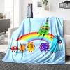1Pc Colorful Cityscape Blanket For Couch Bed Plush Cozy Fuzzy Blanket Super Soft Warm Blankets For Fall And Winter 0918152