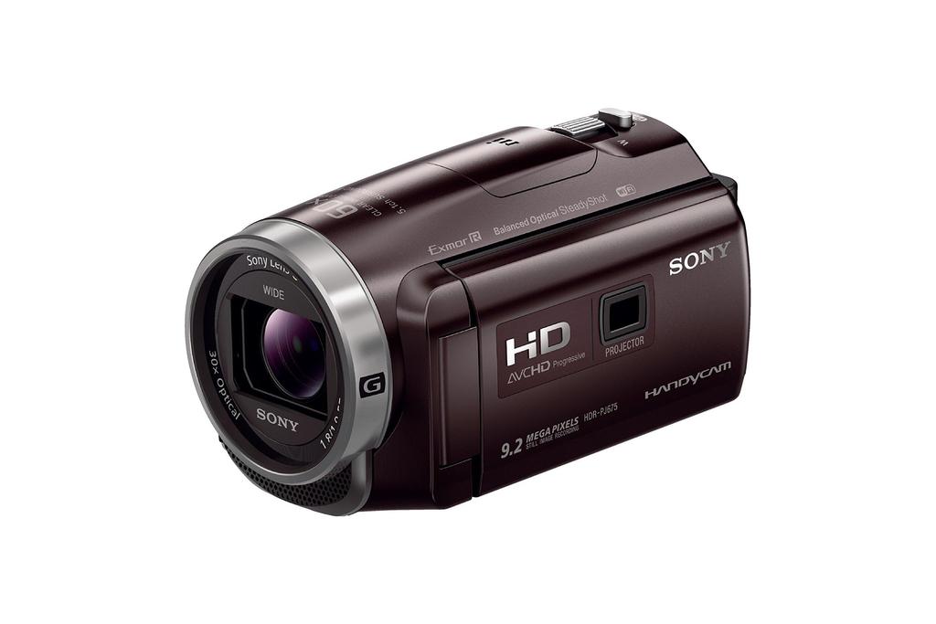 Sony Video Camera 32GB Optical 30x Bordeaux Brown Handycam TC HDR-PJ675 HDR-PJ675