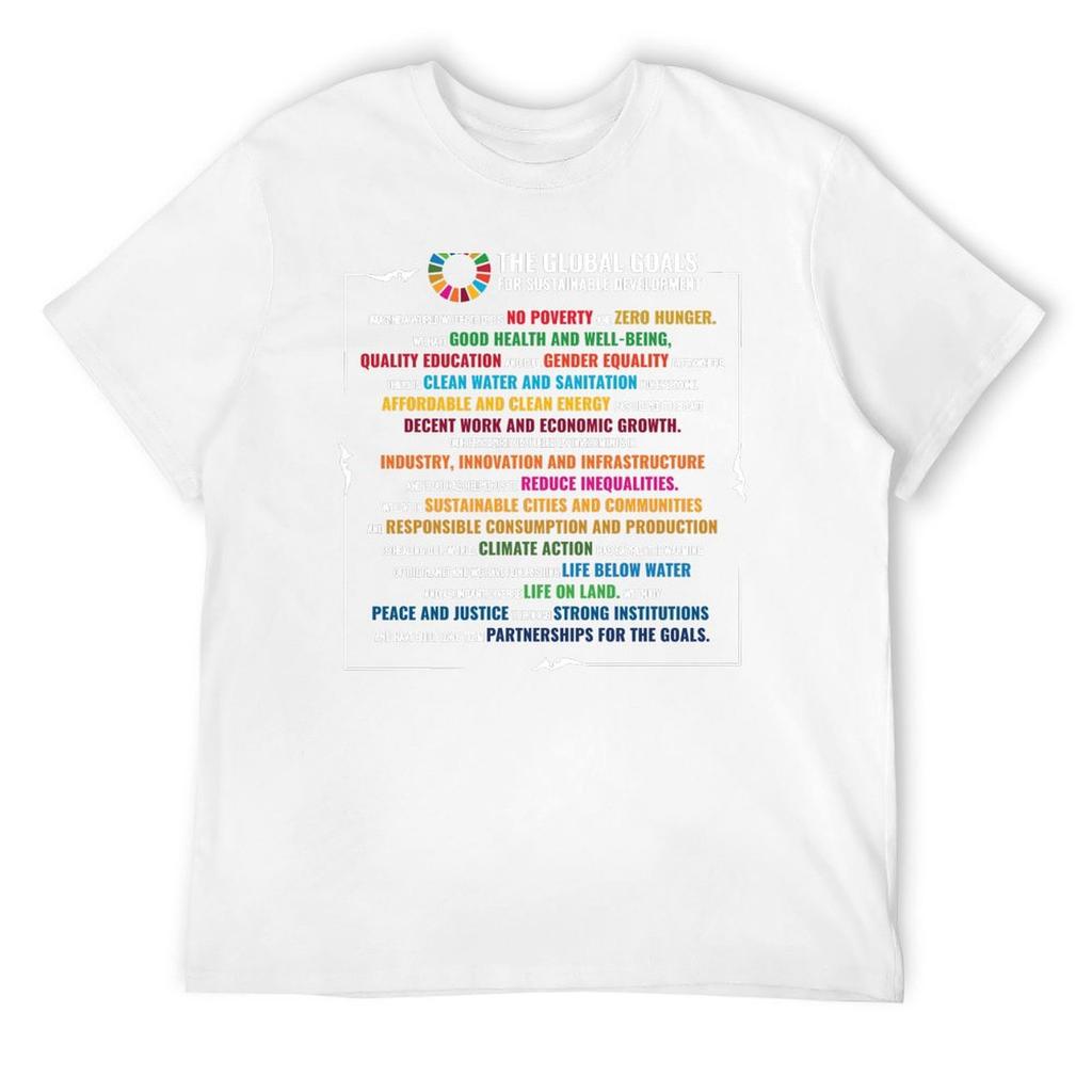 UN Ziele für nachhaltige Entwicklung SDGs 2030 - Trendiges Poster - Global Goals T-Shirt Oversize-T-Shirt schlichte weiße T-Shirts Herren