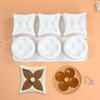 6 Cavity 2 In 1 Round Clover Mousse Cake Mold Chocolate Silicone Mold Soap Mold DIY Pastry Decoration Kitchen Bakings Supplies