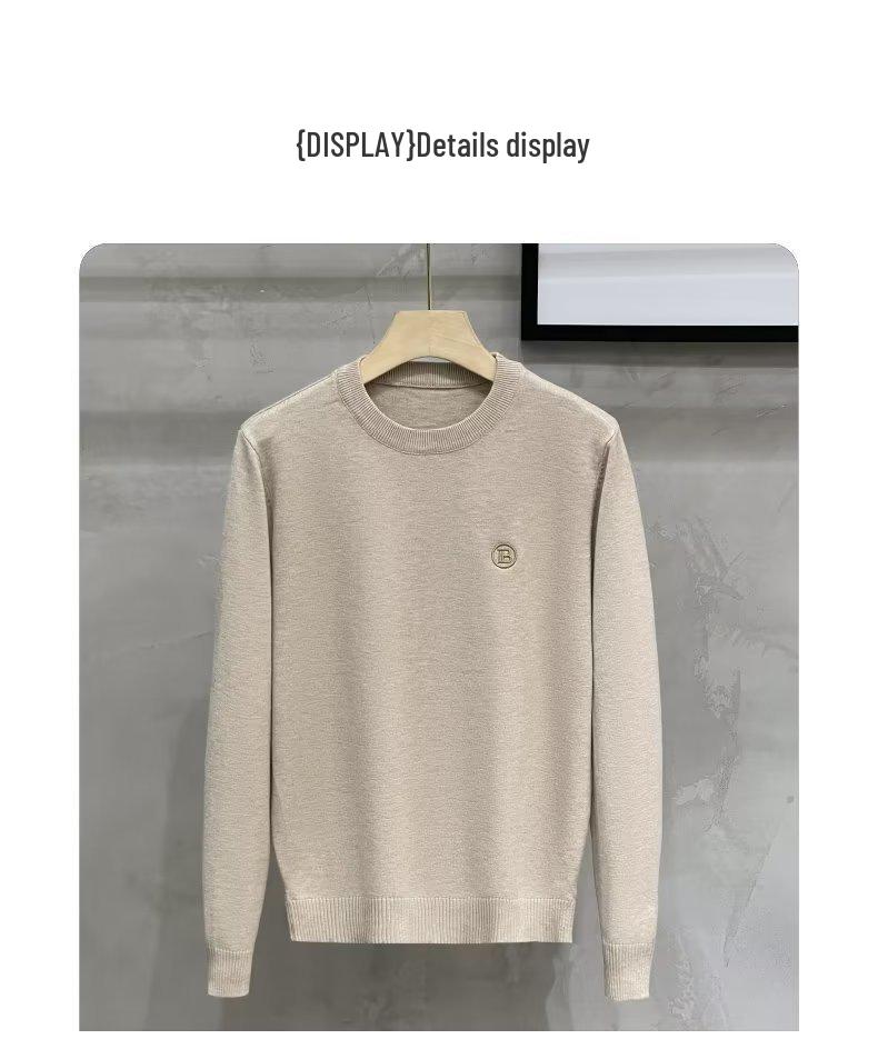 2023 Herr Europeisk & Amerikansk Mode Lätt Lyx Höst/Vinter Vardaglig Rundhals Tröjor