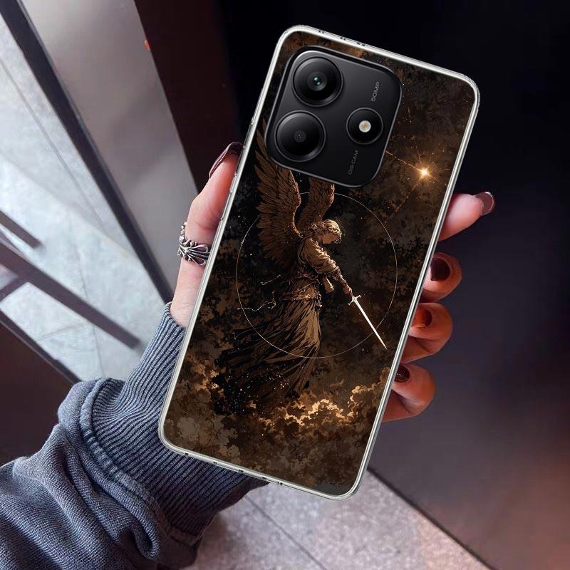 Erzengel Michael Handyhülle Für Xiaomi Redmi Note 15 14 14S 13 12S 12 Pro Plus 11S 11 10S 10 4G Cover 11E 11T 5G Druck Fundas R