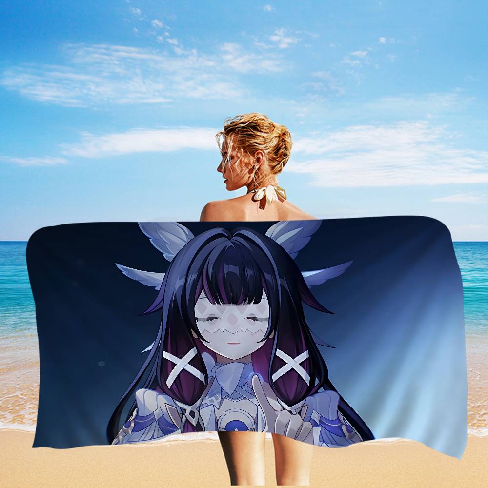 Genshin Impact Columbina Big Microfiber Beach Towels Quick Dry Towel Sand Beach Towels Pool Towel for Travel Swim Pool Yoga