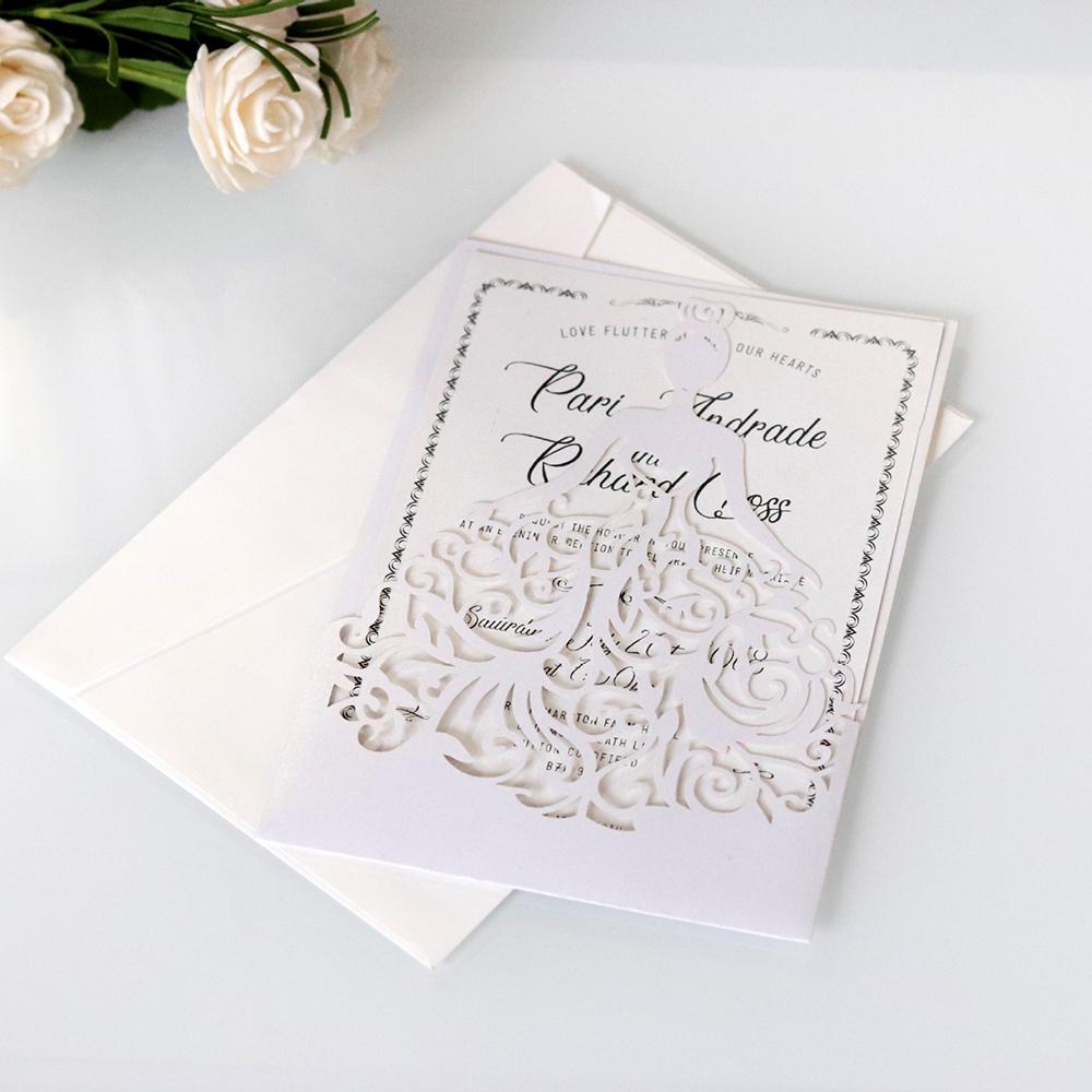 10 juegos Invitaciones de Boda Cortadas con Láser Encaje Marfil Calado  Floral Invitaciones Tarjetas Para Suministros de Fiesta de Matrimonio  comprar a buen precio — entrega gratuita, reseñas reales con fotos — Joom, image size:1000x1000