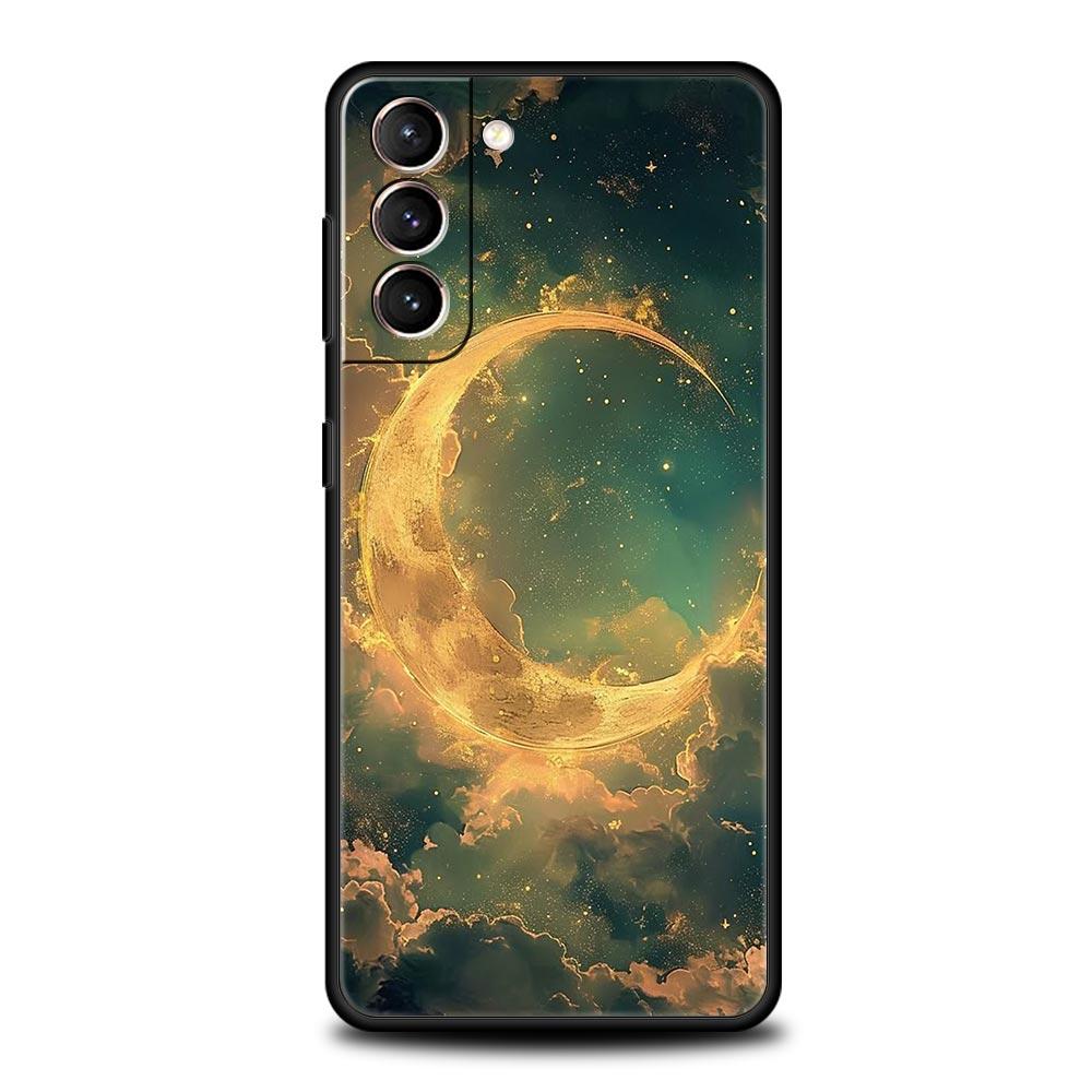 Mond am Ast Handyhülle für Samsung Galaxy S25 S24 S23 S22 S20 Ultra S21 FE 5G S10 Plus S10E Weiche TPU-Hülle