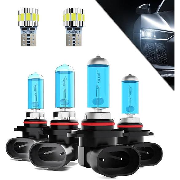 Halogen Headlights Fit For Chevrolet Chevy Tahoe 2000-2006 Headlight Bulbs,9005/HB3/H10 High Beam+ 9006/HB4 Low Beam+ 880/881/H27 Fog Light