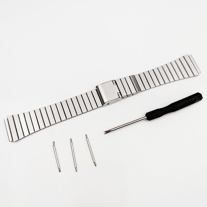 Ersatzarmband aus Edelstahl für Uhrenmodelle A158/A159/A168/F91/W-217